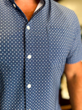 Load image into Gallery viewer, Leeward Dress Shirt Coastal Fjord Hatch Mark - TRIM