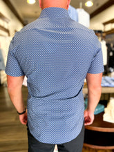 Load image into Gallery viewer, Leeward Dress Shirt Coastal Fjord Hatch Mark - TRIM