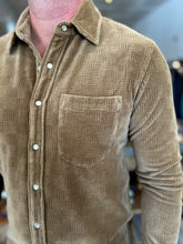 Load image into Gallery viewer, Velour Pearl Snap Shirt - Jacquard - Whiskey