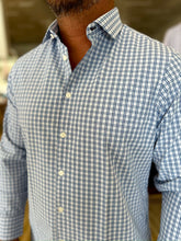 Load image into Gallery viewer, Leeward LS Cobalt Denis Plaid Dress Shirt