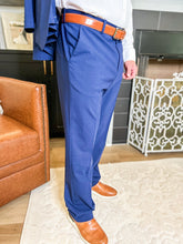 Load image into Gallery viewer, Fresco Suit Pant Navy Solid