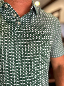 Performance Polo - Texas Green and White