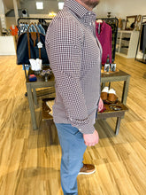 Load image into Gallery viewer, Leeward LS Dress Shirt - Eggplant Crew Gingham - TRIM