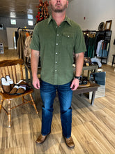 Load image into Gallery viewer, Short Sleeve Corduroy Pearl Snap - Sagebrush