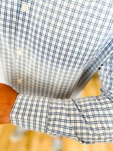 Load image into Gallery viewer, Leeward LS Cobalt Denis Plaid Dress Shirt