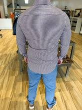 Load image into Gallery viewer, Leeward LS Dress Shirt - Eggplant Crew Gingham - TRIM