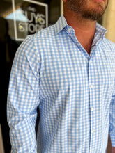 Load image into Gallery viewer, Leeward LS Dress Shirt - Light Blue Gingham