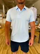 Load image into Gallery viewer, Versa SS Polo Cloud Blue Alternating Stripe Shirt - TRIM