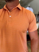 Load image into Gallery viewer, Versa SS Polo - Burnt Orange Alternating Stripe