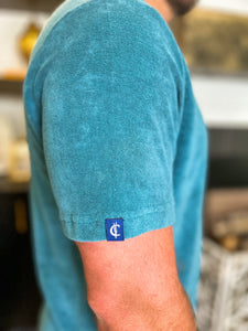 Terrycloth Button Down Shirt - Hydro