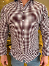 Load image into Gallery viewer, Leeward LS Dress Shirt - Eggplant Crew Gingham - TRIM