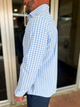 Load image into Gallery viewer, Leeward LS Dress Shirt - Light Blue Gingham