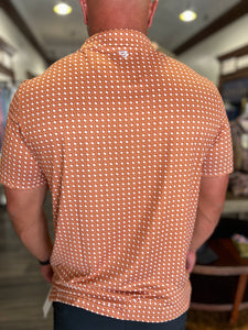 Performance Polo - Texas Orange and White