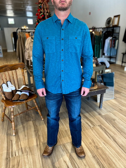 Heritage Slub Shirt - Ocean Blue