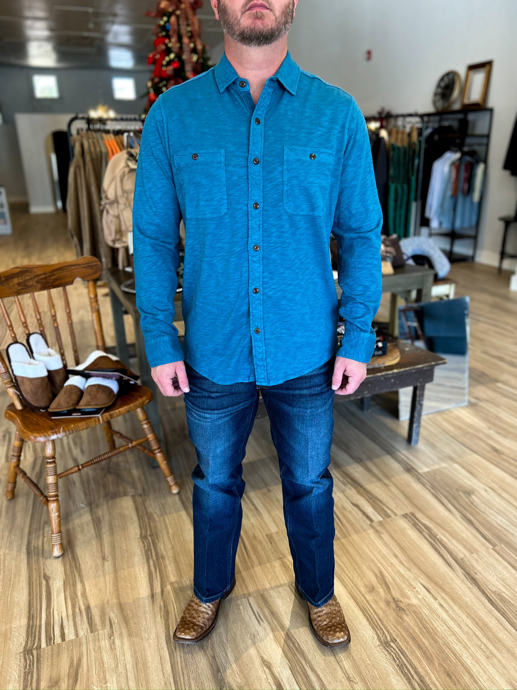 Heritage Slub Shirt - Ocean Blue