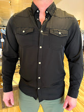 Load image into Gallery viewer, Long Sleeve Performance Western Button Down - Black