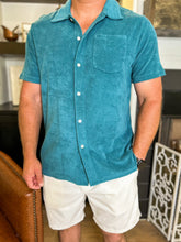 Load image into Gallery viewer, Terrycloth Button Down Shirt - Hydro