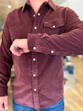 Load image into Gallery viewer, Corduroy Pearl Snap Shirt - Cherrywood