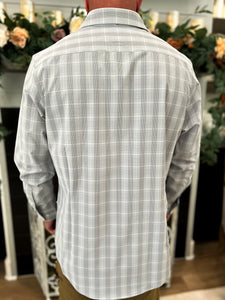 Leeward LS Shirt - Aluminum Glen Check