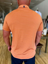 Load image into Gallery viewer, Versa SS Polo - Burnt Orange Alternating Stripe