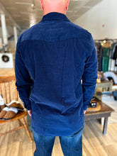 Load image into Gallery viewer, Corduroy Pearl Snap Shirt - Navy