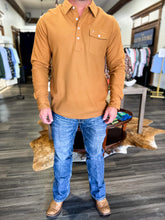 Load image into Gallery viewer, Long Sleeve Players Polo Shirt - Almond Brother