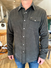 Load image into Gallery viewer, Corduroy Pearl Snap Shirt - Charcoal