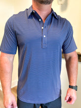 Load image into Gallery viewer, Tour Range Polo - Casper Stripe - Navy with Stripe