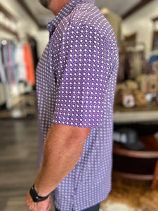 Performance Polo - Texas Purple and White