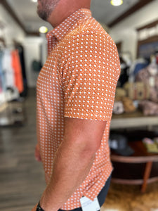 Performance Polo - Texas Orange and White