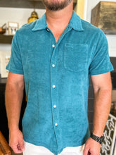Load image into Gallery viewer, Terrycloth Button Down Shirt - Hydro