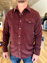 Load image into Gallery viewer, Corduroy Pearl Snap Shirt - Cherrywood