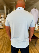 Load image into Gallery viewer, Versa SS Polo Cloud Blue Alternating Stripe Shirt - TRIM