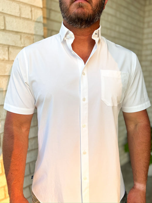 Leeward SS Dress Shirt White Classic