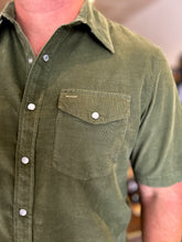 Load image into Gallery viewer, Short Sleeve Corduroy Pearl Snap - Sagebrush