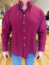 Load image into Gallery viewer, Leeward No Tuck LS Dress Shirt - Mulberry Noah Tattersall